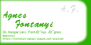 agnes fontanyi business card